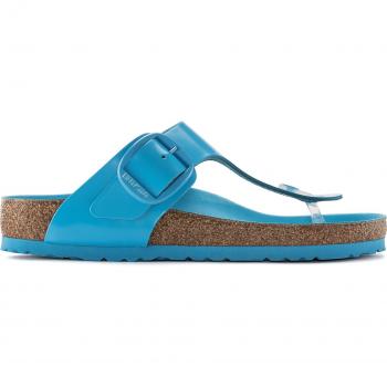 Birkenstock Gizeh Big Buckle Vrouwenslippers in Glanzend Natuurlijk Leer
