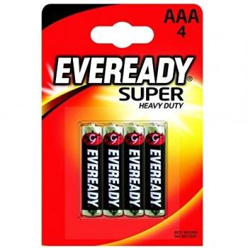 Eveready Super + AAA Batteries, 4 Count