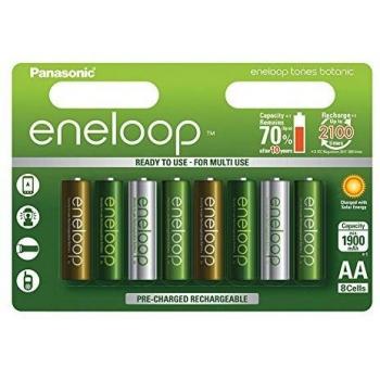 Eneloop Botanic Limited – 8x Mignon AA Akkus (2000 mAh)