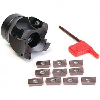 PhilMat 400R‑50 Herramienta de corte 22 mm, 4 flautas, 10 insertos APMT1604 y llave