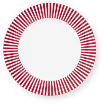 PiP Studio Speiseteller Dunkelrosa Royal Stripes 26,5 cm