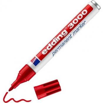 EDDING Permanent Marker 3000 1.5-3mm 3000BLI-2 rot Blister