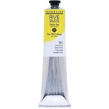Peinture huile fine jaune citron, Sennelier Rive Gauche – 200 ml tube