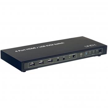 Switch KVM HDMI 4 ports avec audio et USB 2.0