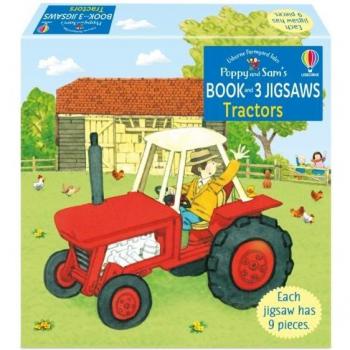 Poppy and Sam's Book and 3 Jigsaws: Tractors