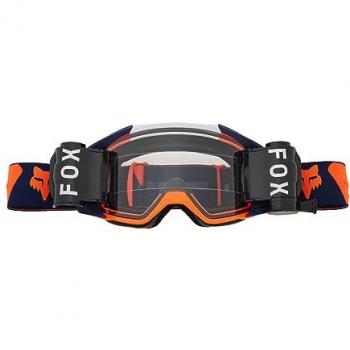 Fox Vue Roll Off Maschera da motocross Blu Arancione unica taglia