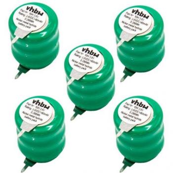 Pack de 5 Piles Bouton NiMH 80mAh