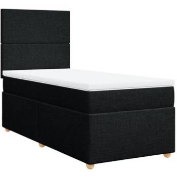 VidaXL Schlafsystem Boxspringbett 90x190 cm Schwarz