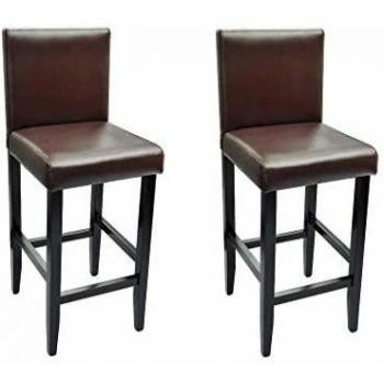 Tabourets de bar marron foncé