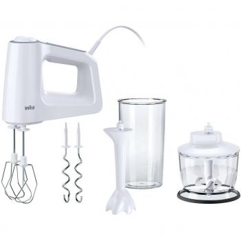 HM-3135 Braun Hand Mixer, 500W Turbo, 5-Speed White