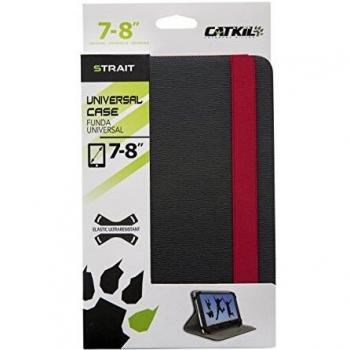 Étui Universel pour Tablette 7-8 Caoutchouc Noir/Rouge Catkil Strait