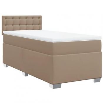 Vidaxl Box Spring Bed Cappuccino 90x200 cm Faux Leather