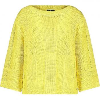 Monari 3/4 Arm-Pullover Gelb mit Strukturstrick