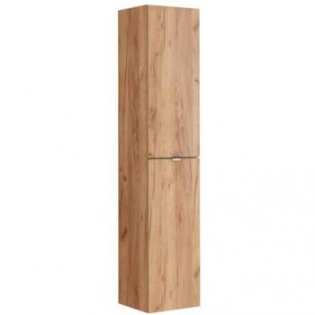 Colonne de salle de bain suspendue NALYA 170 cm – Chêne clair – Solution de rangement