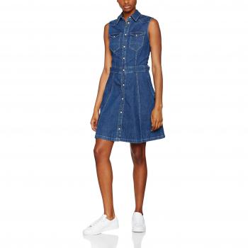 Vestido G-STAR RAW Tacoma Slim Flare para Mujer, Color Azul, Talla M