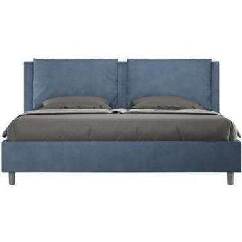 Cama Matrimonial 170x200 Antea con Cierre Táctil Azul