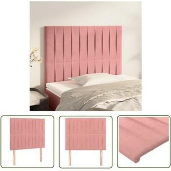 Literie d’exception – Têtes de lit roses en velours – 80x5x78 cm