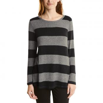Street One Damen Langarmshirt 311493 Lorry, Schwarz, Größe 40
