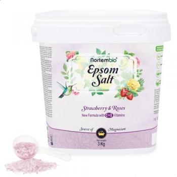 Nortembio Sal Epsom Fragancia Frambuesa 3kg