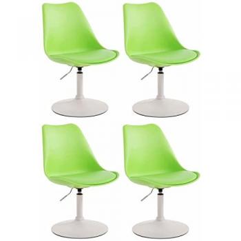 Maverick Set di 4 Sedie in Plastica Verde-White