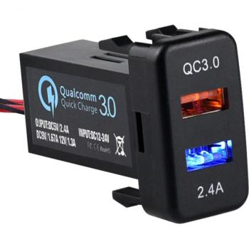 Toyota Dual USB Quick Charge 3.0 Auto Adapter