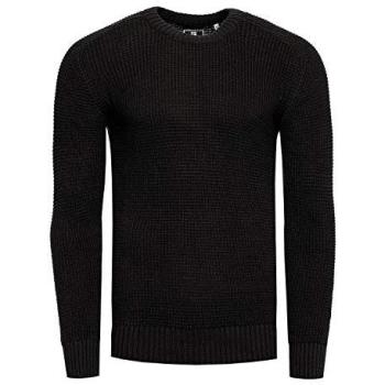Rusty Neal Casual Fit Pullover – Herren – XL – Schwarz – Unifarben