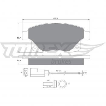 SET DI PASTIGLIE FRENI TOMEX BRK TX 14‑75