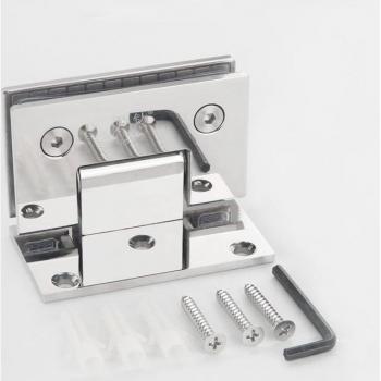 Chrome Wall Mount Glass Shower Hinge 90 Degree