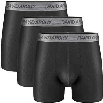 DAVID ARCHY Herren-Shorts mit Beutelunterhose – Retro‑Design