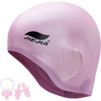 Adult Swimming Hat with Ear Protection and Nose Clip