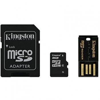 Set Kingston SDC4 8GB: lettore MicroSD USB + scheda SD