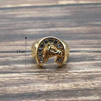 Glitzernder Pferdekopf Ring