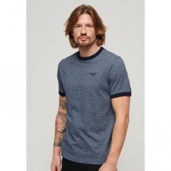 Camiseta de hombre de estilo ringer con logo de Superdry Essential en color azul