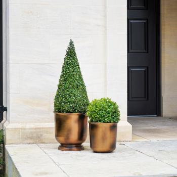 Metal Hampton Outdoor Wide Urn (Copper)