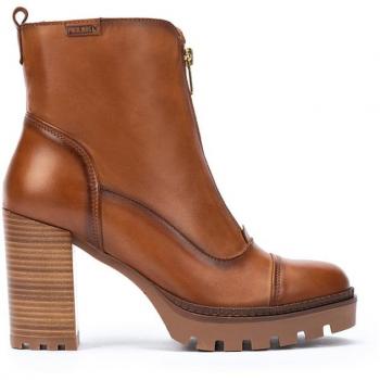 Women’s Pikolinos Cervera W1J Leather High-Heeled Ankle Boots with Zipper