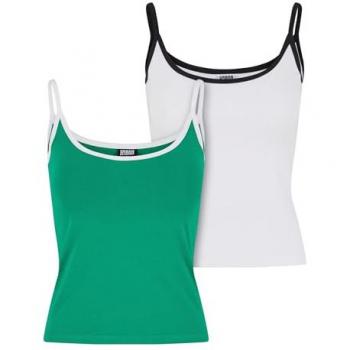 Urban Classics Kontrast Basic Damen‑Top – 4 × Schwarz