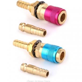 8mm Plug Water-Cooled Gas Adapter for TIG Welding Torch