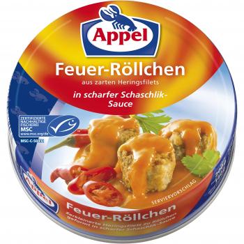 Herings‑Röllchen in Flammenbraten