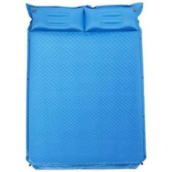 Isomatte 2 P – Selbstaufblasbar mit Kissen, 187 × 131 × 4 cm, Blau