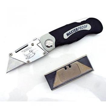 MASTERPROOF Klappmesser für Trapezklingen, inkl. 5 Ersatzklingen