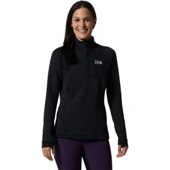 Mountain Hardwear Frauenjacke Polartec Power Grid Halbzip Schwarz XS