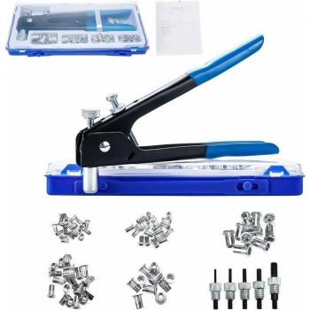 Rivettatrice Completa 86 Pezzi M3-M8, Dado Filettato, Inserto
