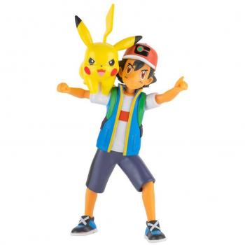 Figuras de colección Pokémon Ash y Pikachu 11 cm