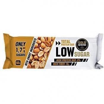 Barrita proteica Gold Nutrition Total Protein sabor cacahuete crujiente 10X60G