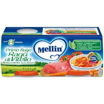 Mellin Primo Sugo Ragù Di Vitello 8M+ 2x80g