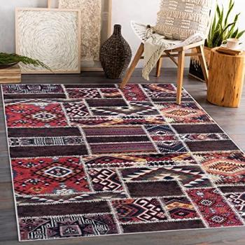 Tapis Rugsx 2305 Oriental Patchwork Antidérapant 120x170 cm Marron