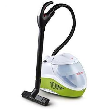 Polti Vaporetto Lecoaspira FAV80 Turbo Intelligence, nettoyeur vapeur et aspirateur avec filtre à eau, fonction Eco, 6 BAR, 15 accessoires, blanc/vert