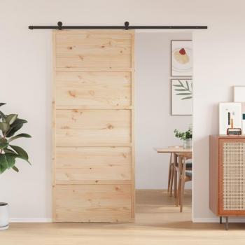 VidaXL Solid Wood Pine Barn Door 90x208 cm