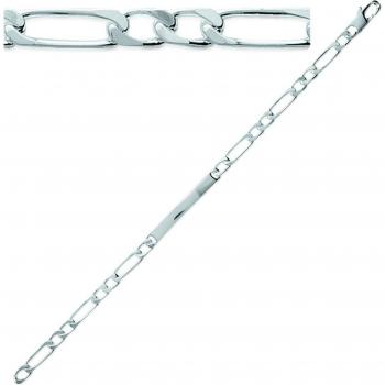 Silver Figaro Bracelet “Eve” – 18 cm, 4 mm