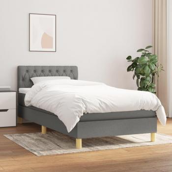 VidaXL Boxspringbett Dunkelgrau 90x190 cm